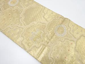 アンティーク　雪輪に花唐草模様織り出し袋帯（材料）